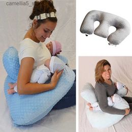 Maternity Pillows Baby Pillow Multifunctional Nursing Pillow For Breastfeeding Twin Anti-spitting Feeding Waist Cushion Mom Pregnancy Pillow Q231128