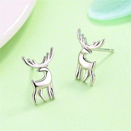 Stud Earrings 2023 Arrival Milu Lucky Elk Little Small Kids Girls Christmas Present Gift