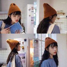 Beanies Beanie/Skull Caps Cold Hat Women's Fashion Trend All-match Explosion-proof Warm Wool Men's Tide Autumn And Winter Harajuku Student