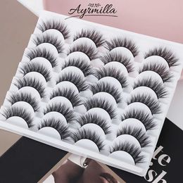 3 PCFalse Eyelashes AYRMILLA Natural False Eyelashes 5/10/14Pairs Dramatic 3D Mink Lashes Thick Fake Eyelash Extension Faux Cils Makeup maquiagem Z0428