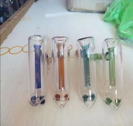 Glass Pipes Smoking Manufacture Hand-blown hookah Extended and thickened double-layer glass smoke gun