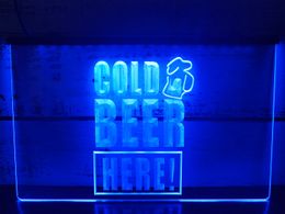 Cold Beer Here Art Wall Decoration House Cafe Bar LED Neon Sign