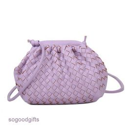 A YD Bag MINI Bottegss Jodie Venetss New Woven Cloud Pleated Dumpling Women's Handheld Soft Leather One Shoulder Crossbody Small Shell 1 with logo B3WQ