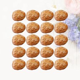 Party Decoration 20Pcs Simulation Walnuts Models Lifelike Nut Ornaments Retailing Store Decors Pography Prop For Home Shop