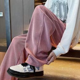 Men's Pants Zongke Pink Corduroy Man Work Wear Streetwear Mens Clothes 2023 Autumn Korea Joggers Korean Luxury Clothing Trousers Men