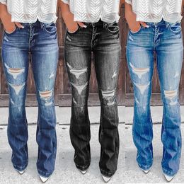 Women's Jeans Juniors High Rise Denim Bell Bottom Flares