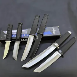 6 modelos de aço frio 17T KOBUN Survival faca de lâmina fixa Point Satin AUS-8A balde Utility Outdoor Hunting Camping Knives 26T 20TL Tanto Kyoto Hand Tools