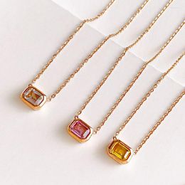 Pendant Necklaces KouCh Cute Fashion Rhinestone Shiny Charm Fairy Design Classic Jewellery On Neck Elegant Romantic Pink