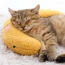 Cat Beds Sleeping Pet Plush Pillow U-shaped Bed For Small Cats Dog Washable Winter Stuffed Puppy Kitten Accessories