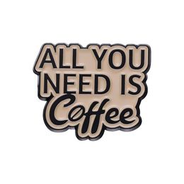 Tools# Powered By Iced Coffee Enamel Pins Custom Morning Wine Brooches Lapel Badges Funny Mind Jewelry Gift For Kids Friends Drop Deli Dhx4O