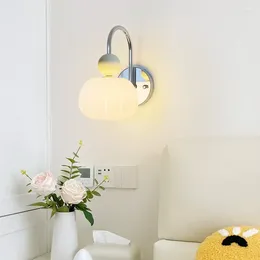 Wall Lamp Cream Style Bedroom Simple Cosy Study Bedside Internet Celebrity French Aisle Light