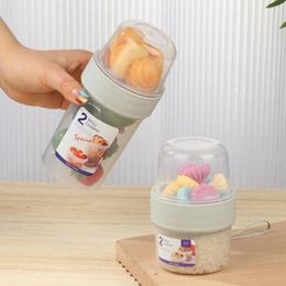 Storage Bottles Double-layer Fresh-keeping Box Yoghourt Nut Container Portable Travel Multi-purpose Food Sealed