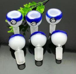 Glass Pipes Smoking Manufacture Hand-blown hookah Double Colour Coloured ball glass bubble head