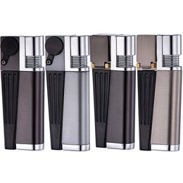 Wholesale Foldable Tobacco Torch Lighter Smoking Metal Pipes Butane Vaporizer Windproof Flame Jet Lighters