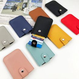 Card Holders Women Business Holder Purse PU Leather ID Bus Wallet Lady Hasp Small Coin Credit Bags