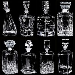 Bar Tools Crystal Glass Wine Red Bottle Cups Decanter Whiskey Liqour Pourer Home Vodka Beer Jar Jug JR 231127