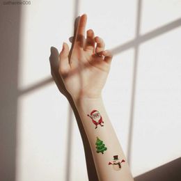 Tattoos Coloured Drawing Stickers 12 Sheets Tattoo Stickers Christmas Elements Series 120 Cartoon Patterns Temporary Tattoo Stickers Waterproof For 26 DaysL23112