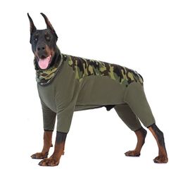 Dog Apparel Camouflage Winter Big Clothes Thicken Fleece Windproof Pet Jumpsuit Warm Coat Adjustable Overalls for Medium Large Dogs 231128