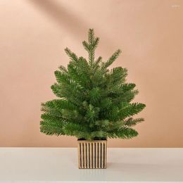 Christmas Decorations Tree Table Year Decor Retro Square Basin Xmas Desk Gift