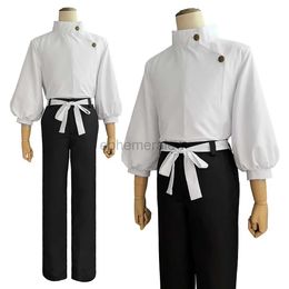 Fantasia de anime HOLOUN Jujutsu JJK Manga Anime Yuta Okkotsu Cosplay Peruca Jaqueta Calças Uniforme Rosa Net Sintética Halloween Natal zln231128