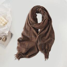 Scarves Double-sided Winter Scarf Women Stylish Plush Tassel Shawl For Wide Long Windproof