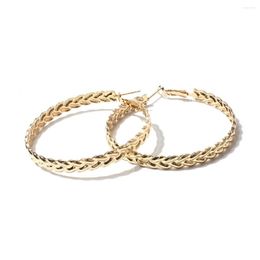 Hoop Earrings Luxhoney Hip Hop Rock Gold Plated Exaggerated Carved Large Round For Women Punker Street Fashion 2023