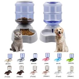 Feeding 3.8L Dog Bowl Dog Food Dispenser Automatic Feeding Bowls Pet Waterer Feeder Bowl for Dogs Cats Large Capacity Cat Water Fountain