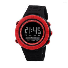 Wristwatches Adjustable Multi-function Fashion Men Waterproof Student Round Dial Outdoor Sport Digital Analogue Wrist Watch Gift Relojes Ch