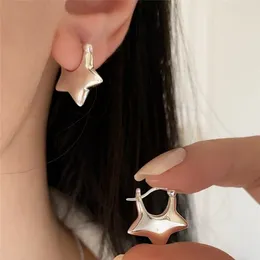 Hoop Earrings S925 Silver Needle Piercing Star Earring For Women Girls Party Wedding Jewellery Eh656