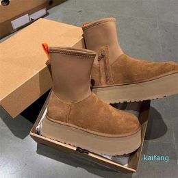 Winter Uge Boots High Cut Platform 2023 Tasman Cali Wave Sport Men Womens Chestnut