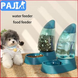 Feeding Automatic Pet Dog Cat Food Dispenser Water Container SailboatShaped 3.4L Stable NonSlip SeeThrough Feeding Water Feeder