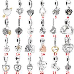 Charms Panjia White Copper Love Leaves One Arrow Through The Heart Brand Style String Pieces DIY BeadsCharms