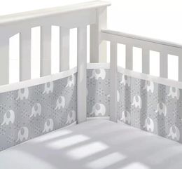 Bed Rails 2pcs Protector Baby Nursery Breathable Bumper Onepiece Crib Around Cushion Cot Pillows borns Beds Decor 231128
