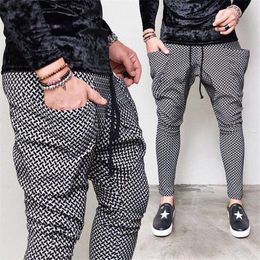 Pants 2022 Black Casual Sweatpants Men Plaid Trousers Quickdry Work Streetwear Fashion Pants Pencil Pant Male Joggers Fitness Pants