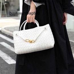 Luxury Handbag Botteg Andiamoes High quality cowhide new Tote bag metal rope buckle woven women's genuine leather one shoulder handbag 0W1S