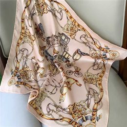 Scarves Horse Print 100 Real Silk Hair Scarf Women Luxury Small Neck Tie Hand Wrist Foulsrd Headband Kerchief Bandana Designer Echarpe J230428