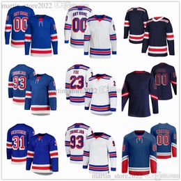 Stitched Hockey Jerseys 23 Adam Fox 31 lgor Shesterkin 93 Mika Zibanejad 10 Artemi Panarin 20 Chris Kreider 11 Mark Messier 13 Alexis Lafreniere 4 Braden Schneider