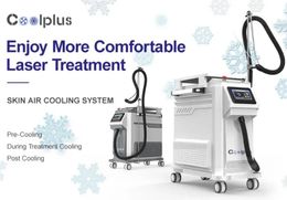 Shippment free COOLPLUS Skin Air Cooling system Use for laser machine Zimmer Cryo Therapy Pain Reduce Cooler For Laser Treatment -40°C Beauty machine by DHL