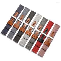 Watch Bands PEIYI Outdoor Sport Denim Canvas Nylon Watchband Waterproof Universal Chain For Men And Women Quick Release