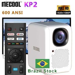 Projectors MECOOL KP2 LED Mini Projector 1920x1080 Pixels 600 ANSI HDMI-compatible Linux USB Audio Portable Home Media Video VS KP1 1080P Q231128