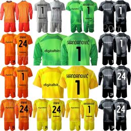 Club Team 22/23 Man Inter GK Milan 24 ONANA Soccer Jersey Set Goalkeeper Long Sleeve 1 Yann Sommer Samir Handanovic 12 Julio Cesar Walter Zenga Football Shirt Kits