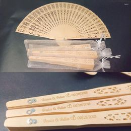 Party Favor 10Pcs Personalized Engraved Wood Folding Hand Fan Wedding Personality Fans Birthday Customized Baby Decor Gifts For Guest