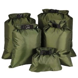 External Frame Packs 5Pcs Waterproof Dry Bag Set Portable 15L25L35L45L6L Ultralight Outdoor Storage Sacks for Camping Boating Kayakin 230427