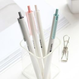 Pcs Pure Colour Gel Pens For Writing 0.5mm Ballpoint Black Ink Pen Stationery Office Accessories School Supplies EB496