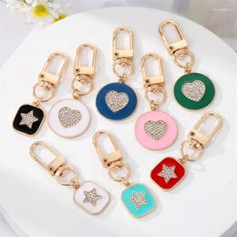 Keychains Heart Star Keychain Keyring For Friend Couples Lovers Enamel Round Love Bag Car Airpods Box Phone Accessories Wholesale Jewellery