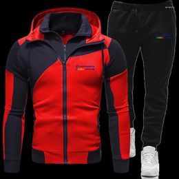 Men's Tracksuits Double Zipper Sweatshirt Suit Mens Fashion Suits Autumn Clothing For Winter Sportswear Man Set Pants Sets