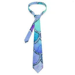 Bow Ties Colorful Mermaid Scales Tie Magic Animal Print Wedding Neck Men Retro Casual Necktie Accessories Quality Pattern Collar