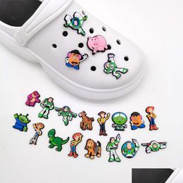 Cartoon Accessories Anime Charms Wholesale Childhood Memories Boy Toys Comic Characters Funny Gift Shoe Pvc Decoration Buckle Soft Rub Dhcn4