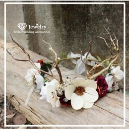 Hair Accessories CC Hairband Jewelry Flower Headband Wedding Hair Accessories for Women Girls Headdress Branch Shape Crown Jewellry Gift at91 231127