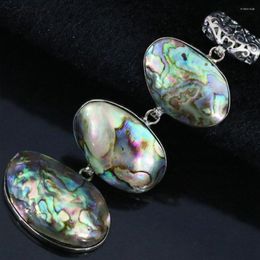 Charms High Quality Natural Abalone Pearl Large Big Oval Pendant Diy Chain Necklace Fashion Wholesale Jewellery B1142-4